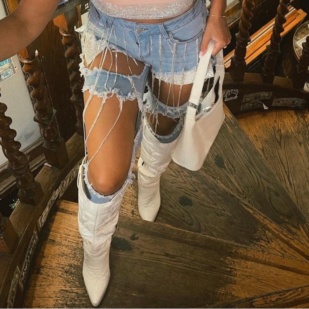 Sequin Tassel Jeans